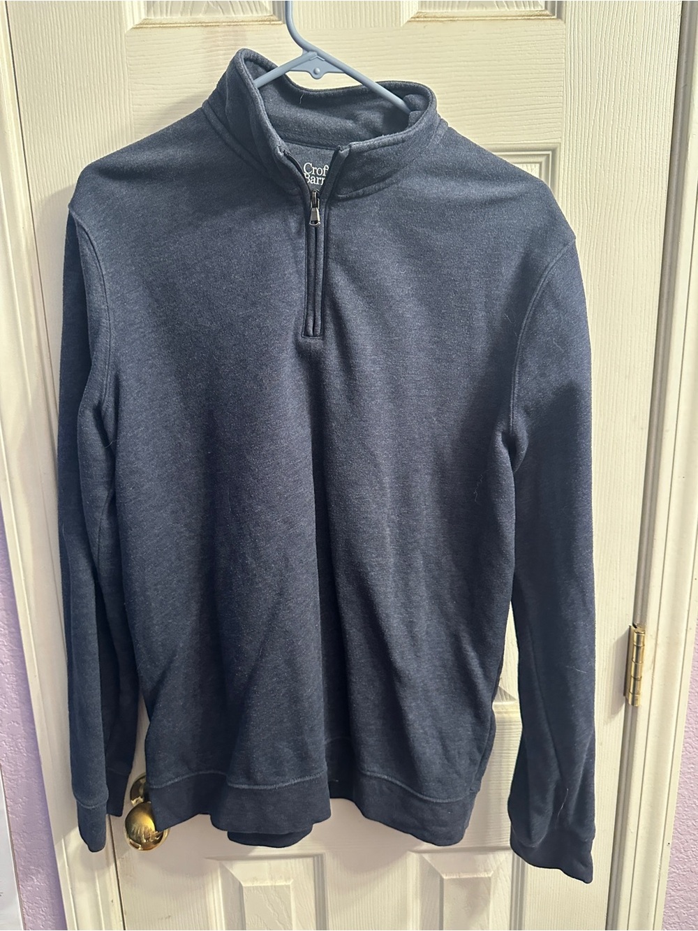 Croft & Barrow Men's Navy Quarter-Zip Sweater